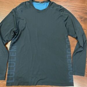 Lululemon Men’s Solid Blue Long Sleeve T-Shirt Size Extra Extra Large XL